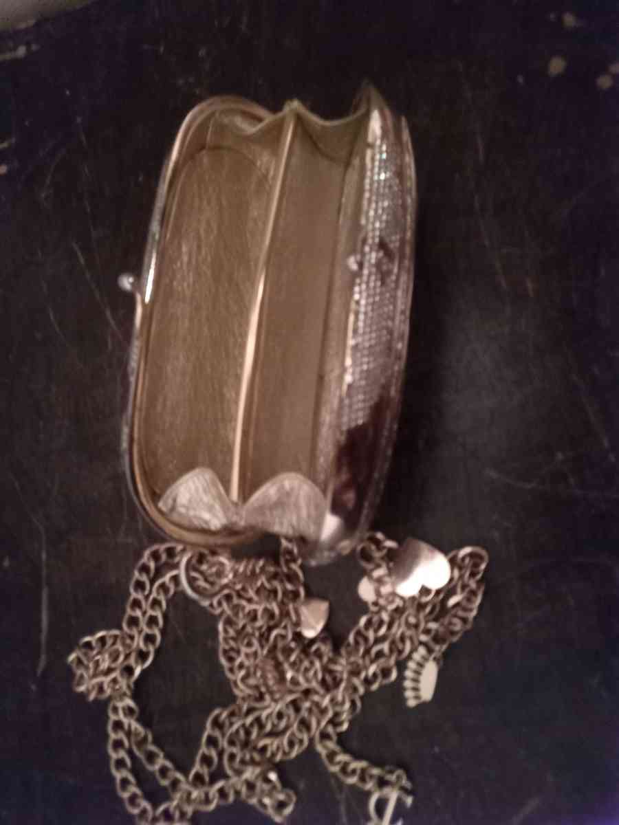 golden vintage used coin purse reading glasses case size