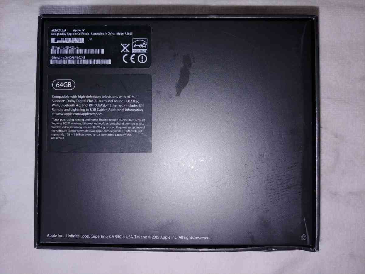 Apple TV HD Box TV Streaming 64GB