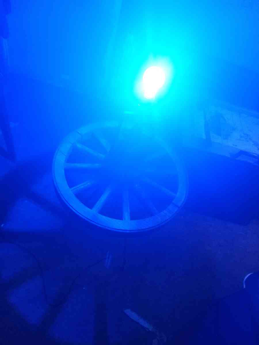 Antique Wagon Wheel Lamp
