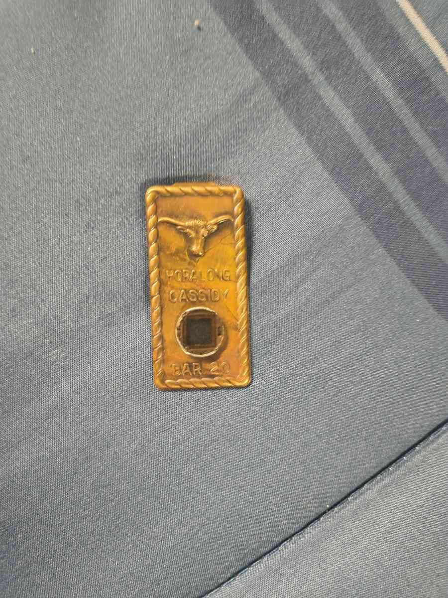 1950s vintage brass Hopalong Cassidy money clip