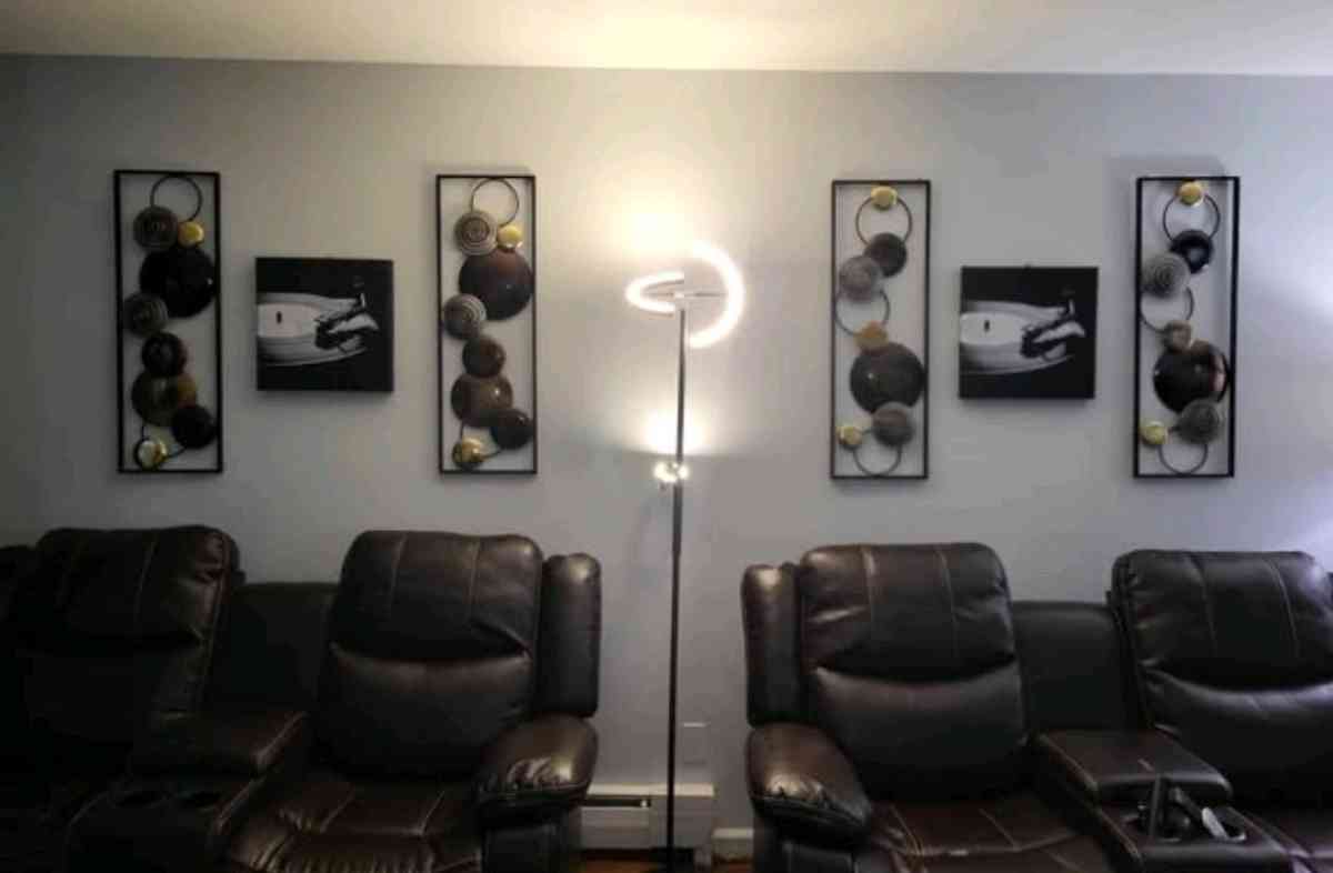 Set of 2 Vegan Leather Theater Recliner Sofas - Irvington, New Jersey - FleaMarketBay