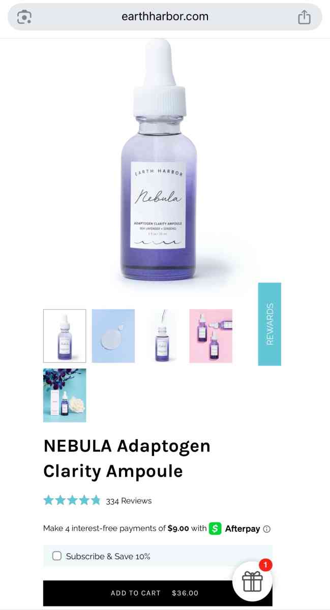 Earth Harbor Nebula Adaptogen Clarity Ampoule