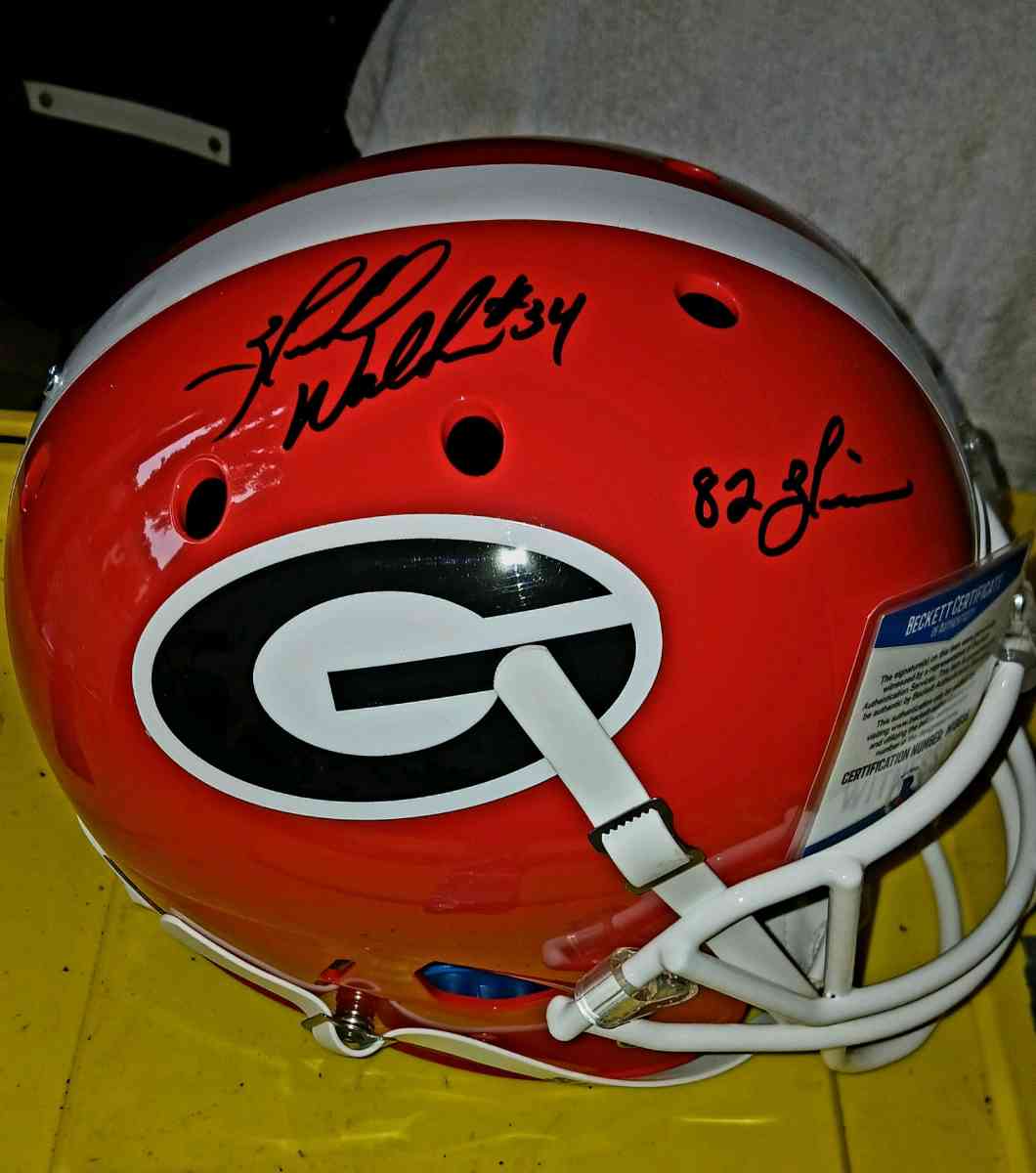 georgia bulldog signed herschel helmetwalker