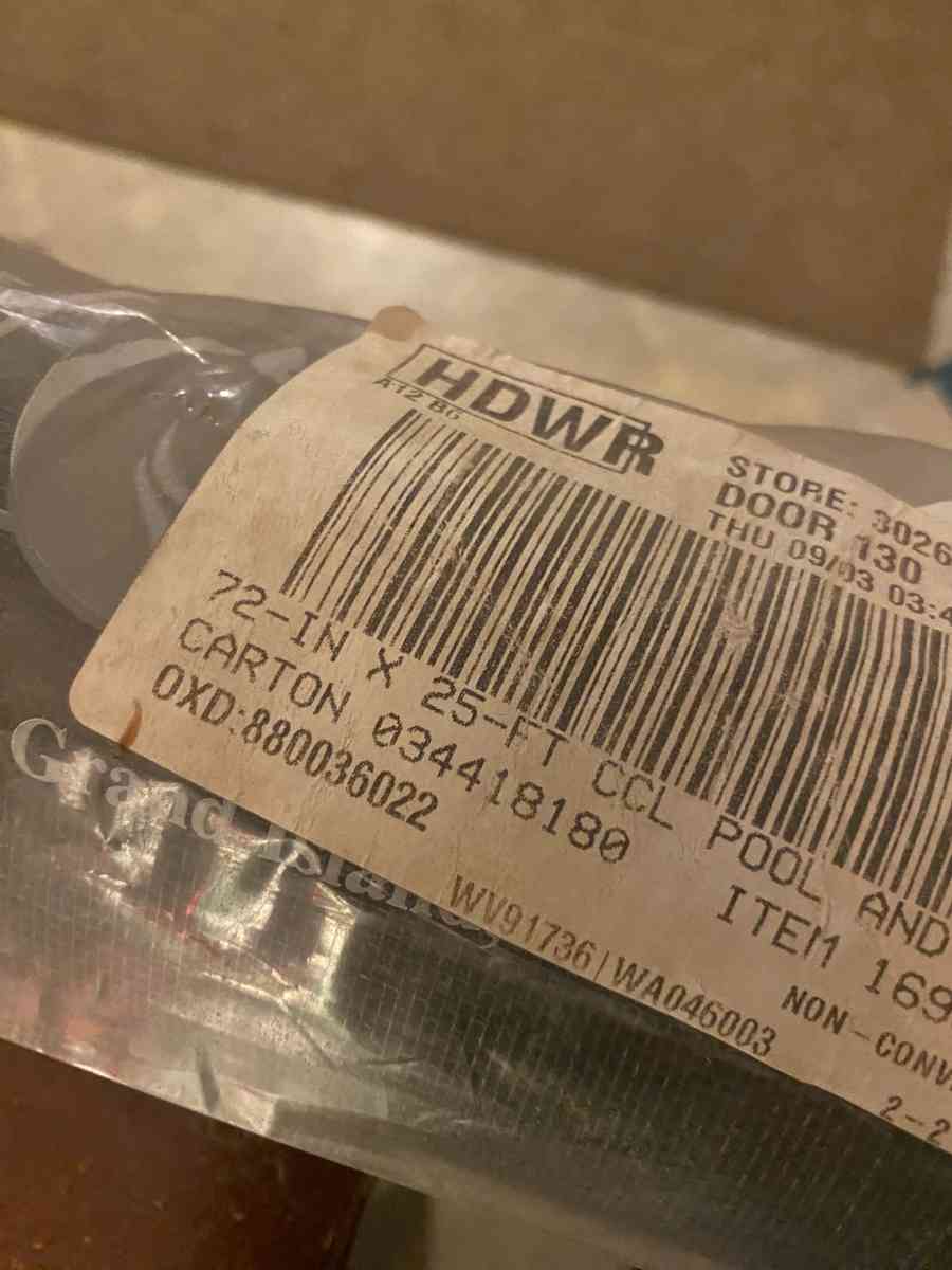 Pool and Patio Mesh Screening 6x25