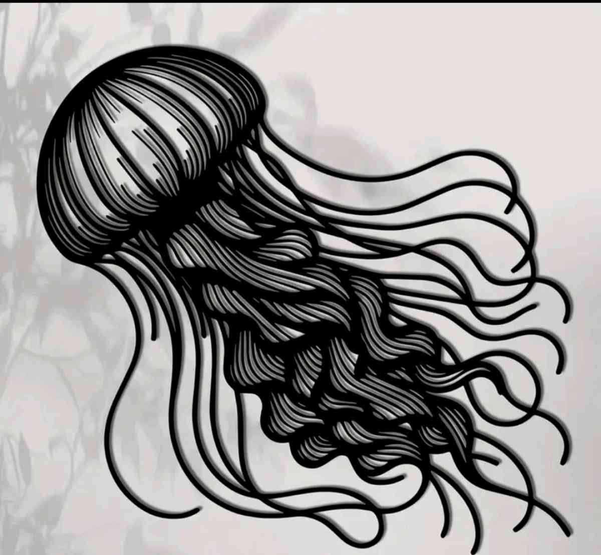 Black Jellyfish Wall Hanging