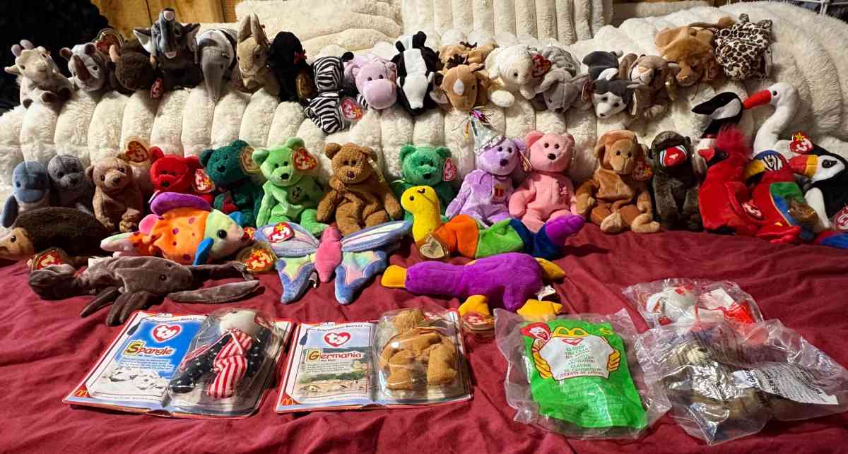 Ty beanie babies authentic retired and never played with