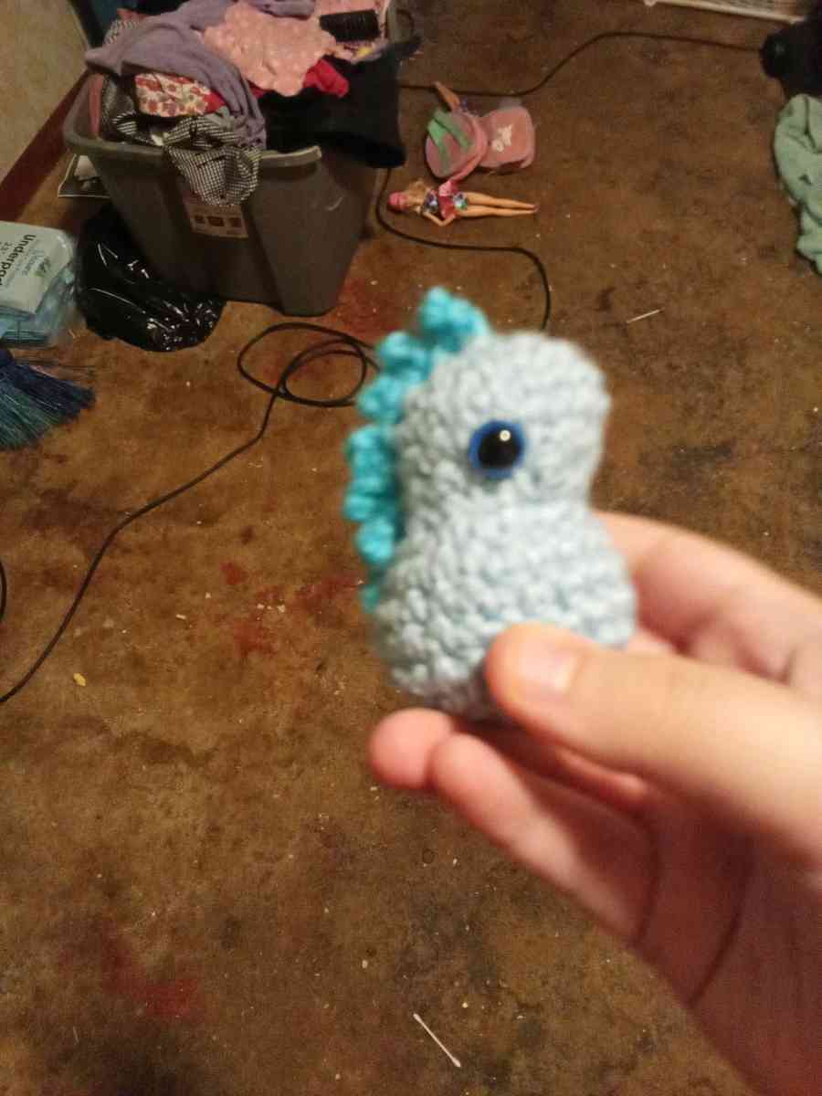 handmade crochet baby dino