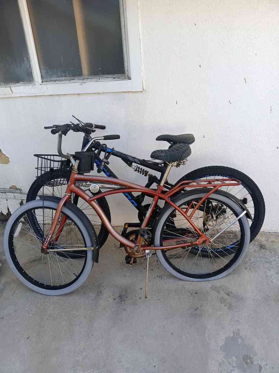 blue and black mountain bike