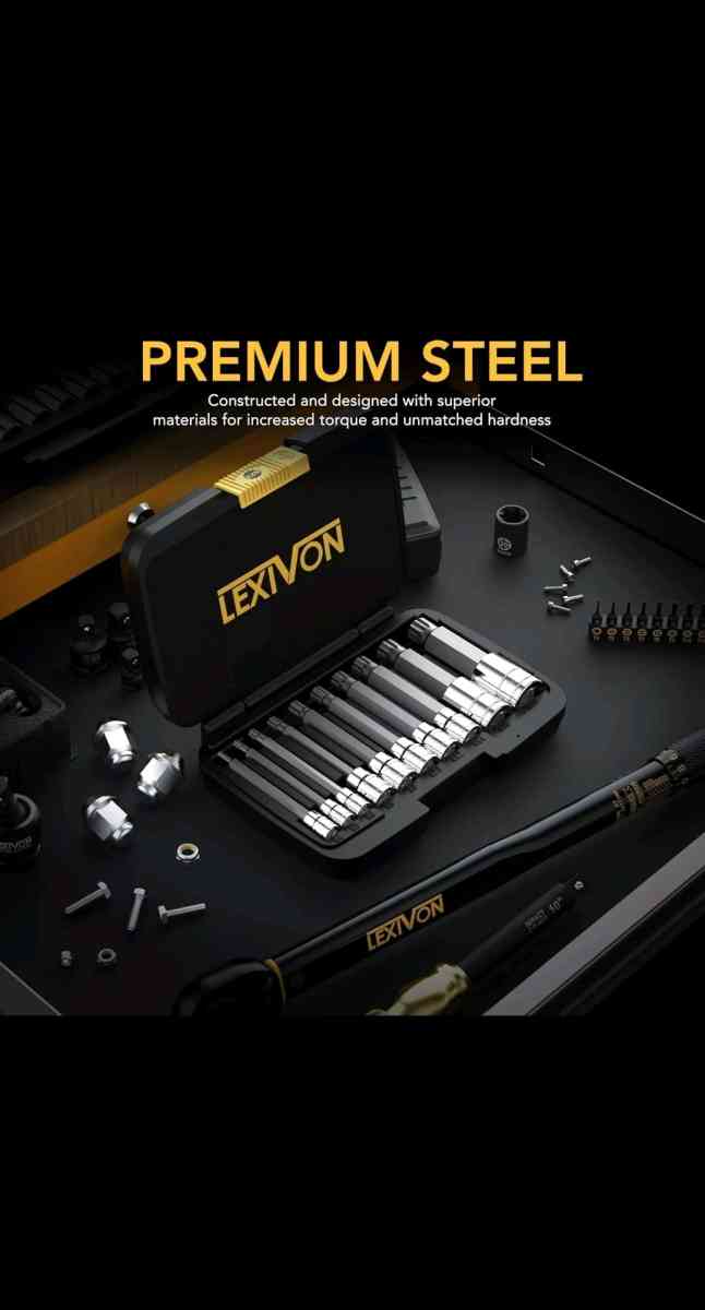 XZN Triple Square Spline Bit Socket SetExtra Long 4Inc10Piec