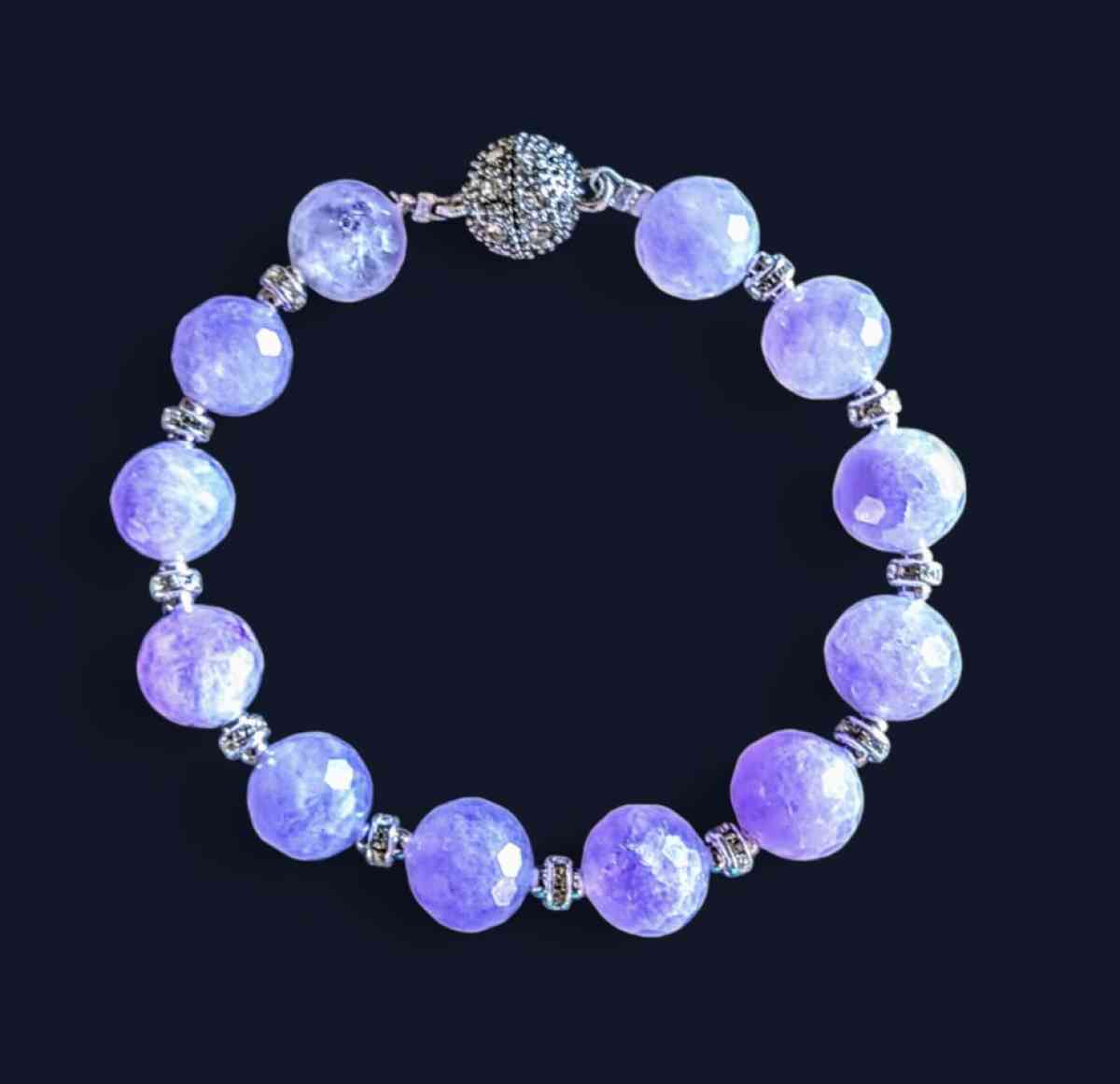 Genuine Kianite Stones Magnetic clasp Bracelet - Addieville, Illinois - FleaMarketBay