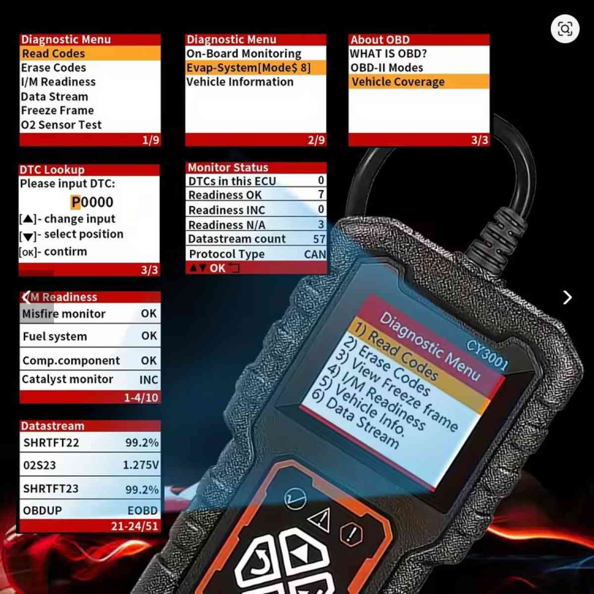 OBD 2 Code Reader Scanner CY3001 - Overton, Texas - FleaMarketBay