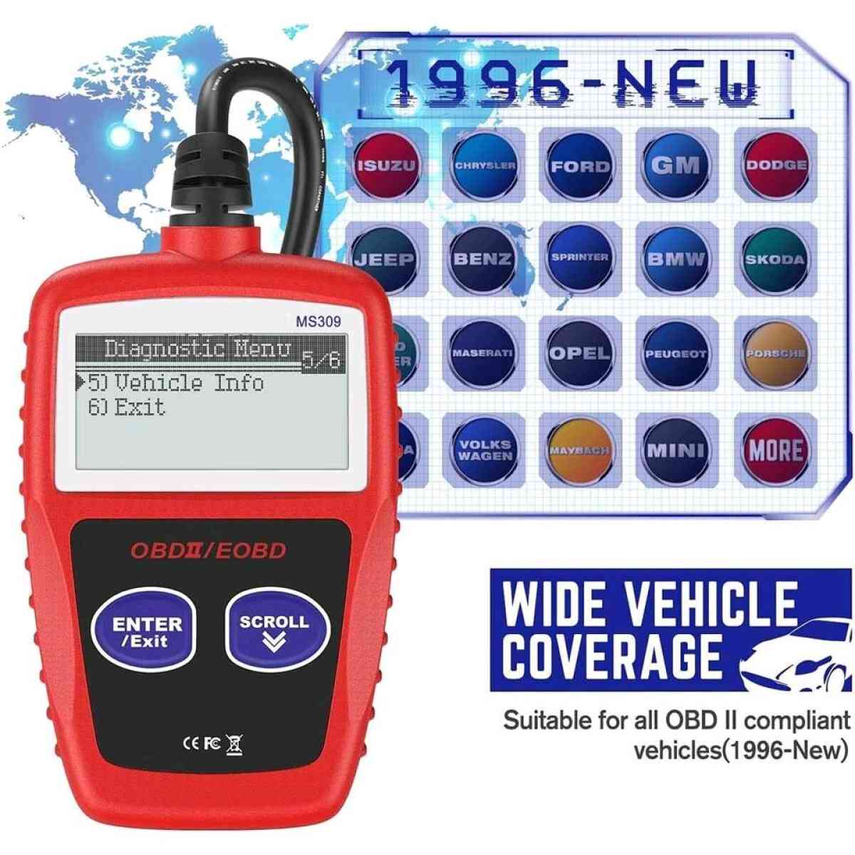 OBD 2 Code Reader Scanner MS 309 - Overton, Texas - FleaMarketBay