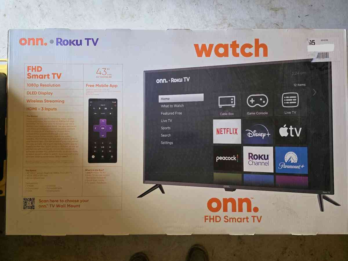 Onn Roku FHD 43 1080P Smart TV - Overton, Texas - FleaMarketBay