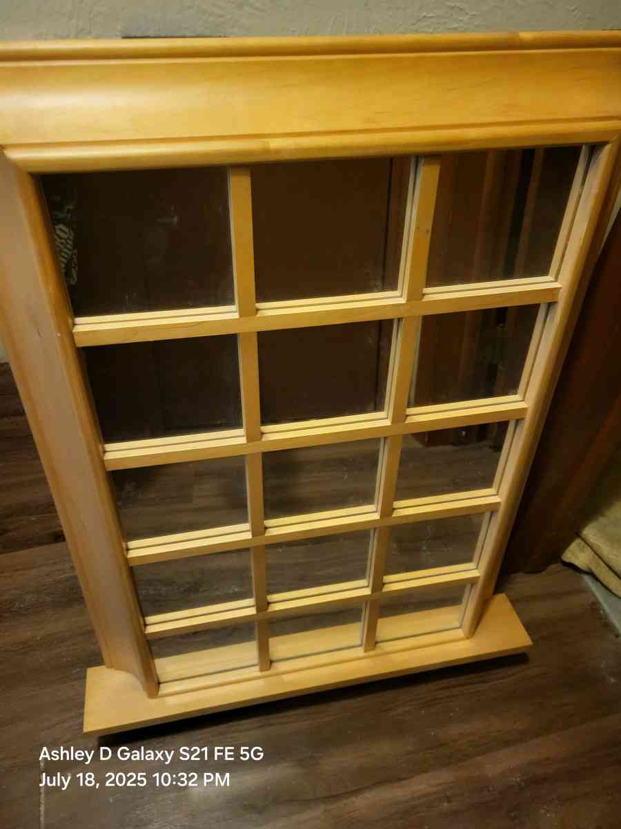 24 inch square wood frame with mirror homedecorone set left