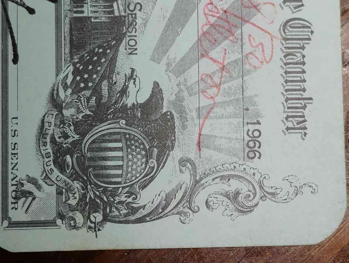 extremely rare 1966 United States Senate Chamber Invitation - Irving, Texas - FleaMarketBay