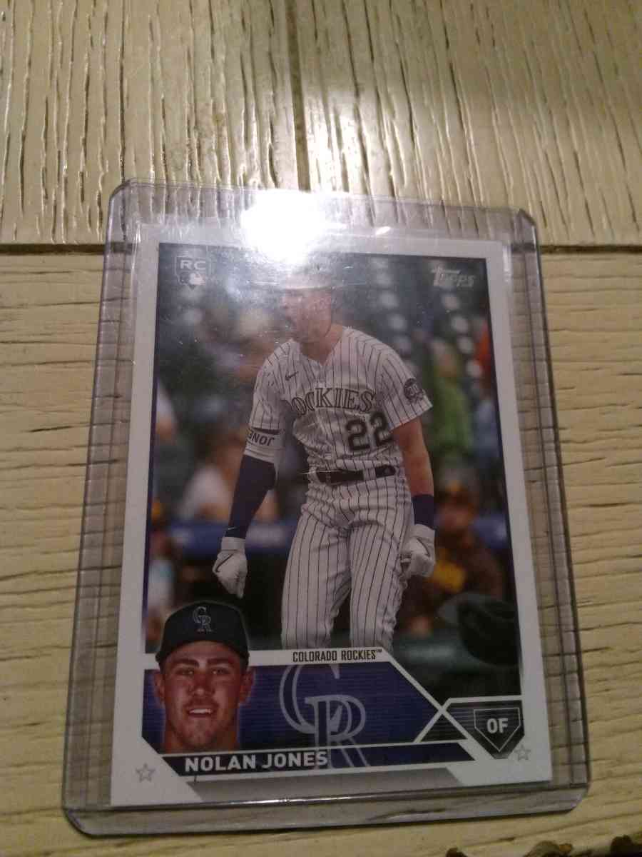 2 card rookie lot of Nolan Jones and Miguel Vargas topps