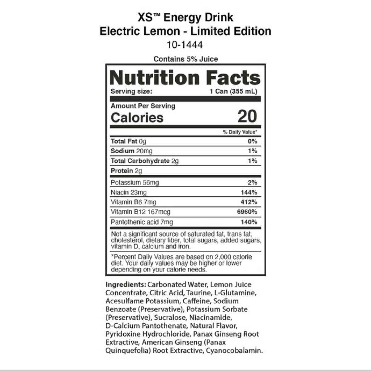 XS Energy Drink 12 oz  Electric Lemon Limited Edition - San Antonio, Texas - FleaMarketBay