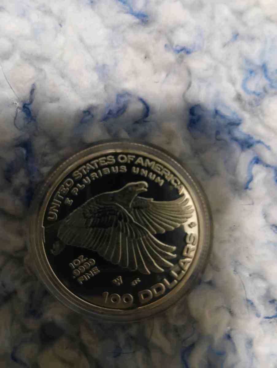 100 non circulated US mint pure Platinum coin - Akron, Ohio - FleaMarketBay