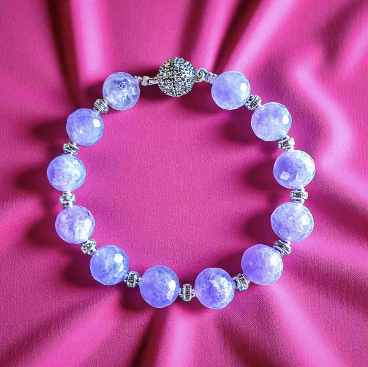Genuine Kianite Stones Magnetic clasp Bracelet - Addieville, Illinois - FleaMarketBay