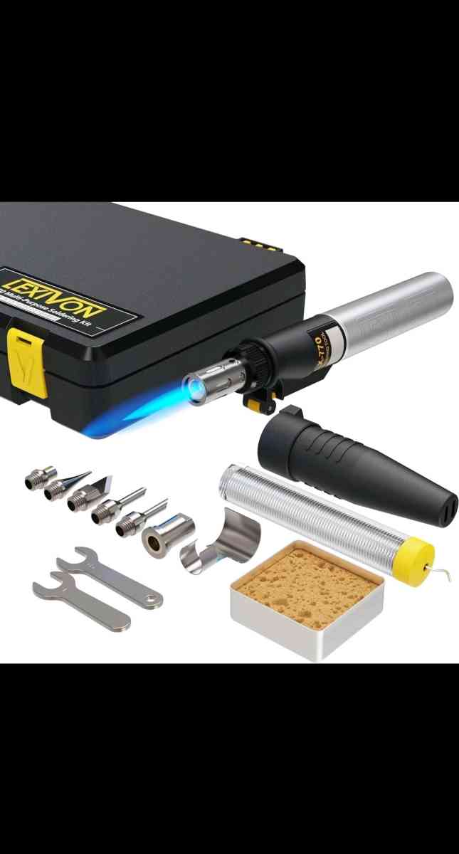 LEXIVON Butane Soldering Iron MultiPurpose Kit Cordless Adju