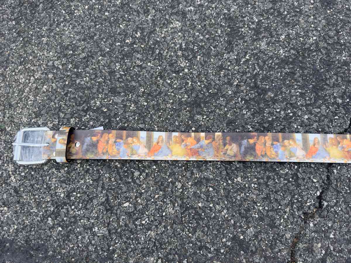Supreme Last Supper Leather Belt Multicolor