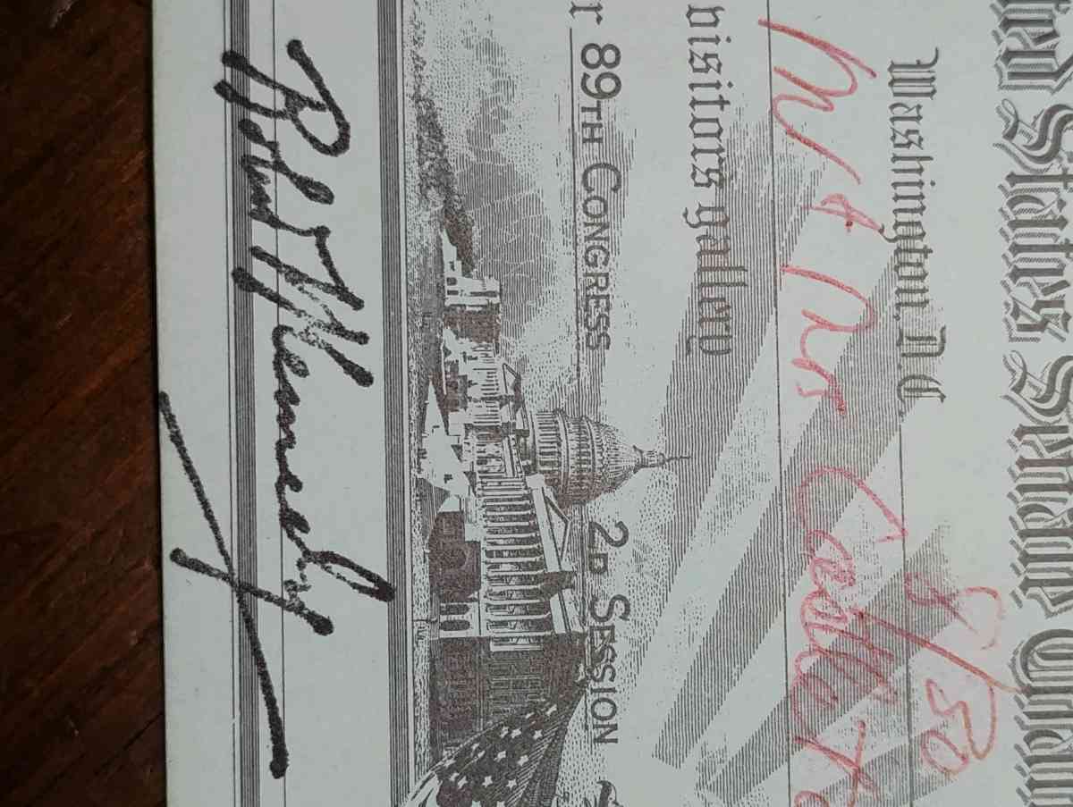 extremely rare 1966 United States Senate Chamber Invitation - Irving, Texas - FleaMarketBay