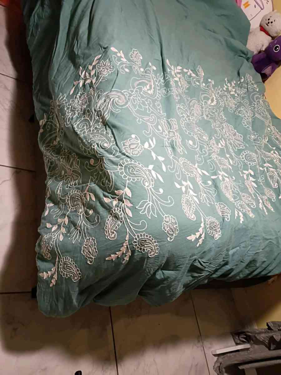 Teal Green Full Size Bed Set asking 30 OBO - Brownsville, Texas - FleaMarketBay