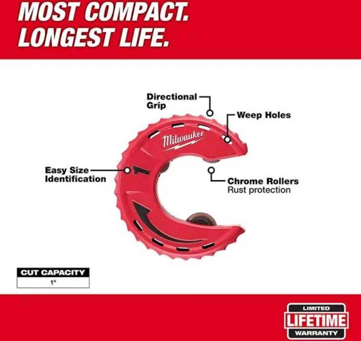 Milwaukee 1inch pipe cutter
