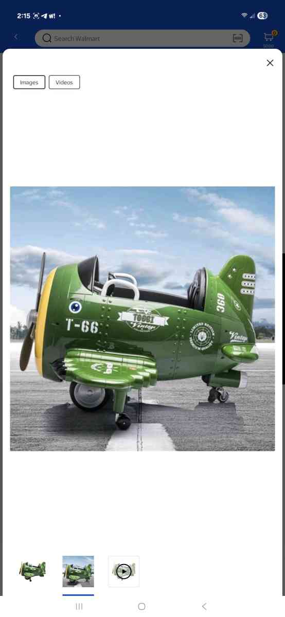 tobbi 12V Electric Toy Airplane Battery Powered Kids Ride on