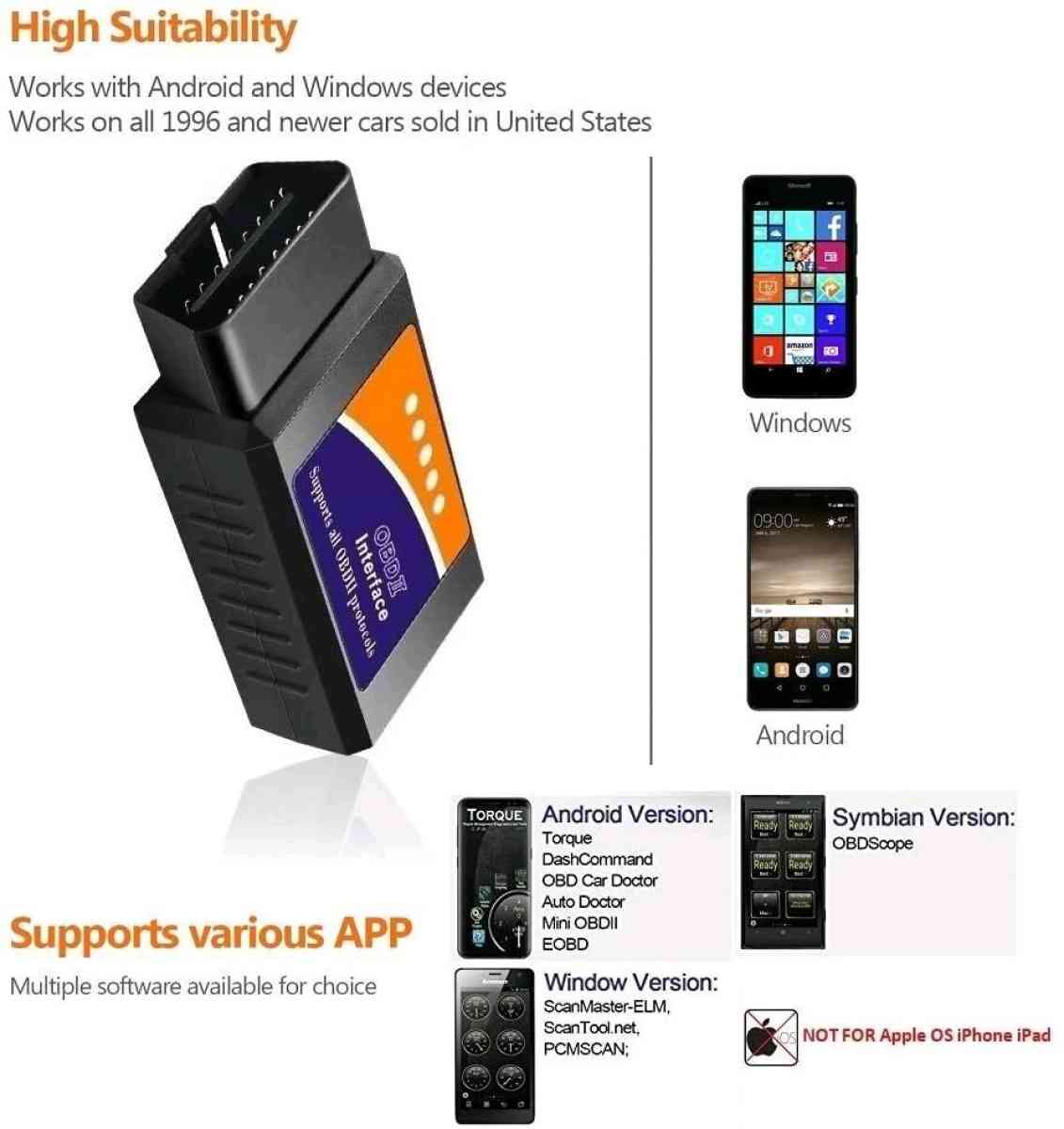 OBD 2 Bluetooth ELM327 Code Reader Scanner - Overton, Texas - FleaMarketBay