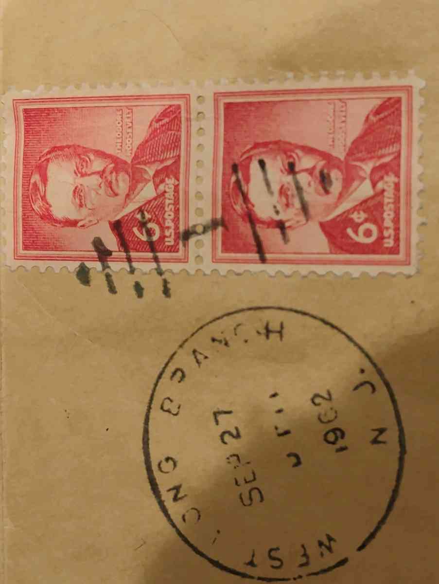 2  1954 Theodore Roosevelt 6 Cent stamps Excellent Condition - Irving, Texas - FleaMarketBay