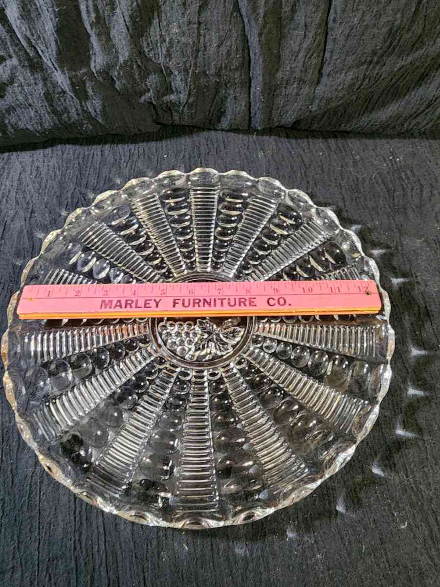 Pressed glass platter