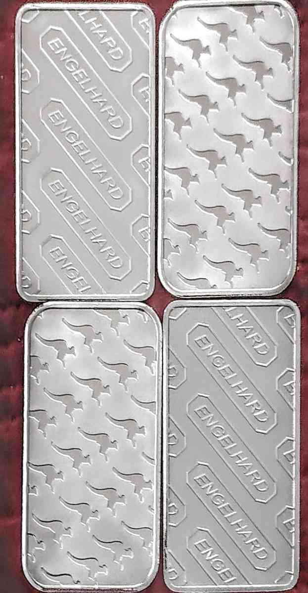 lot of 41 OUNCE SILVER bars 2 perth mint 2 Engelhard bars