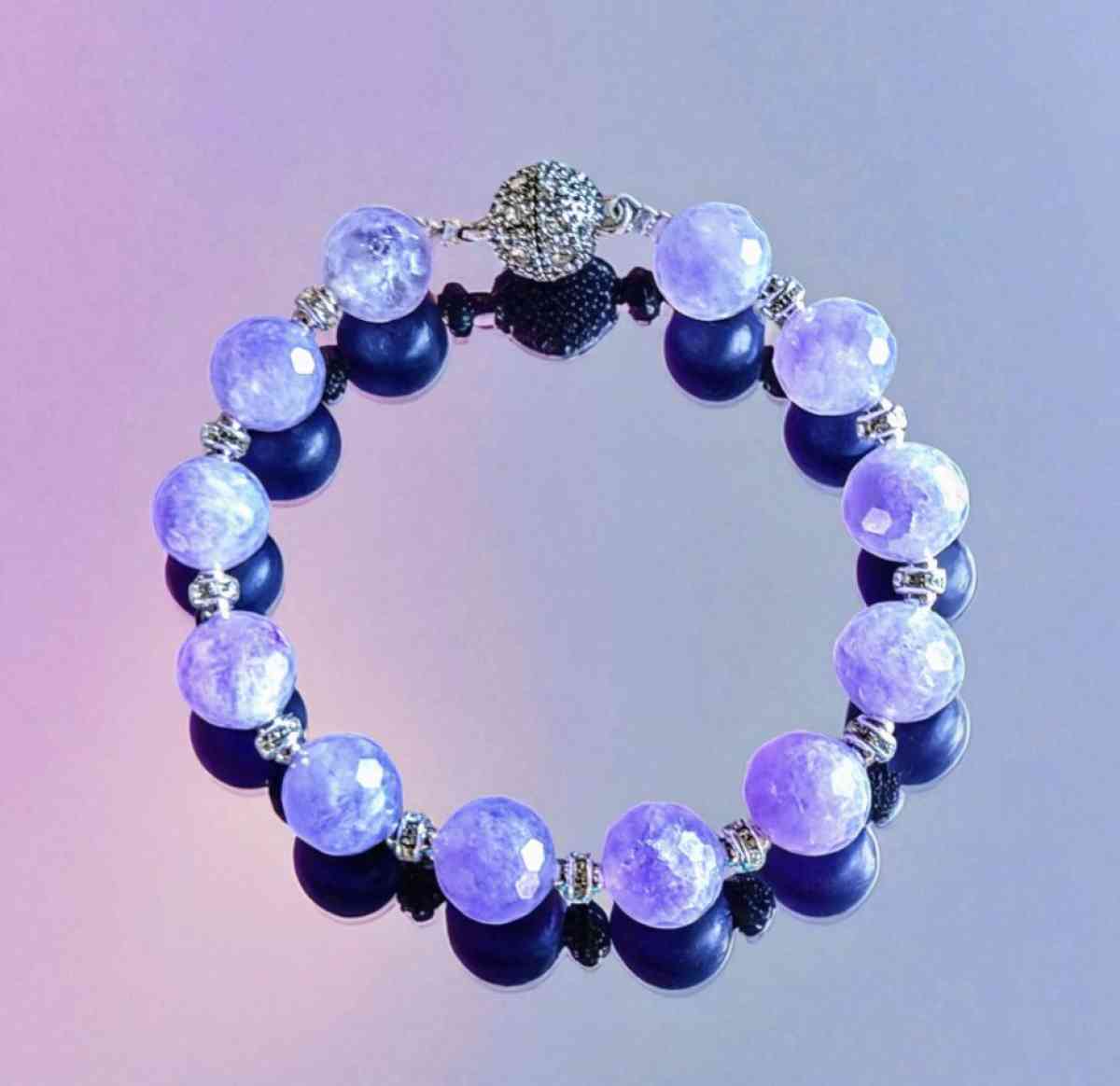 Genuine Kianite Stones Magnetic clasp Bracelet - Addieville, Illinois - FleaMarketBay