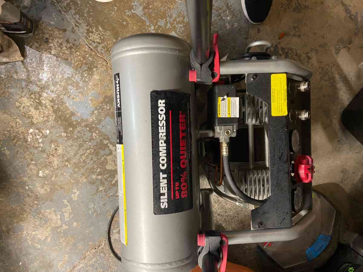 Husky45 Gal 175 PSI Portable Electric OilFree Quiet Twin Sta