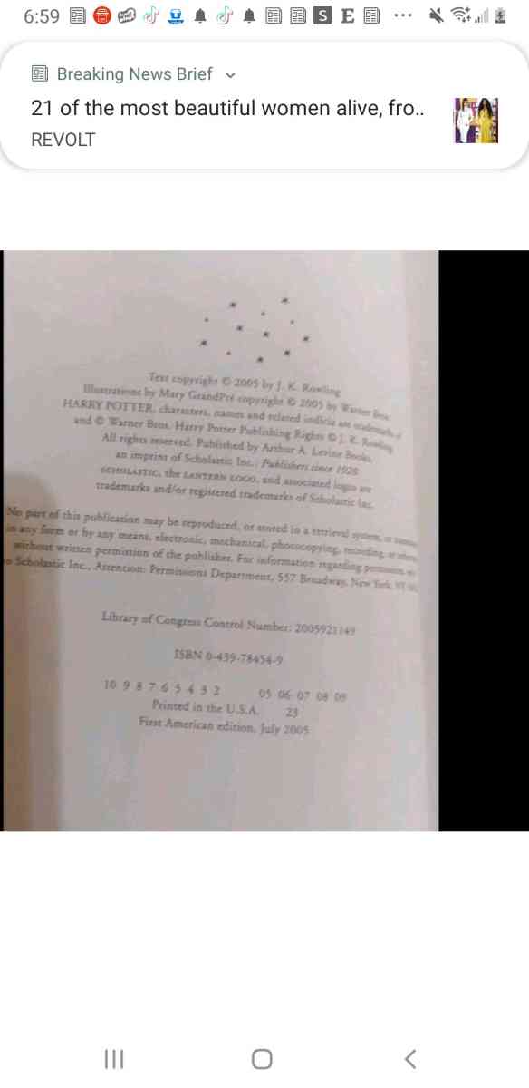 Harry Potter first editions