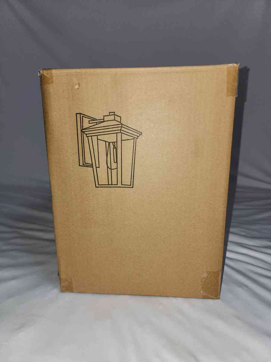 BLACK 1LIGHT OUTDOOR WALL SCONCE WITH SEEDED GLASS SHADE