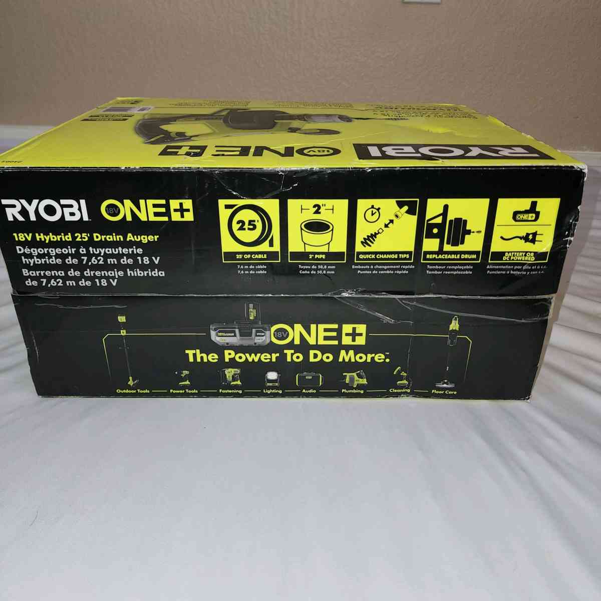 RYOBI ONE 18V HYBRID DRAIN AUGER TOOL ONLY