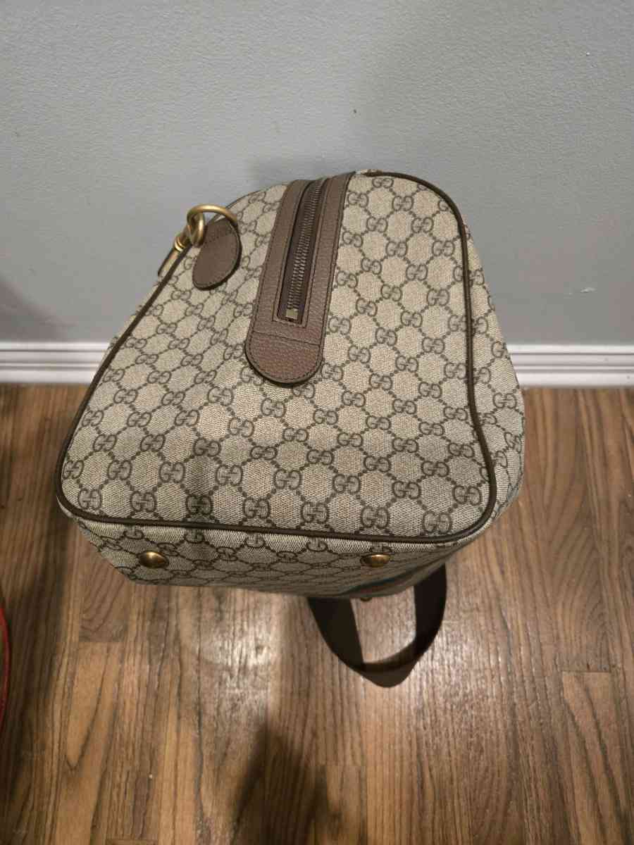 Gucci GG Large Duffle Bag Canvas Beige