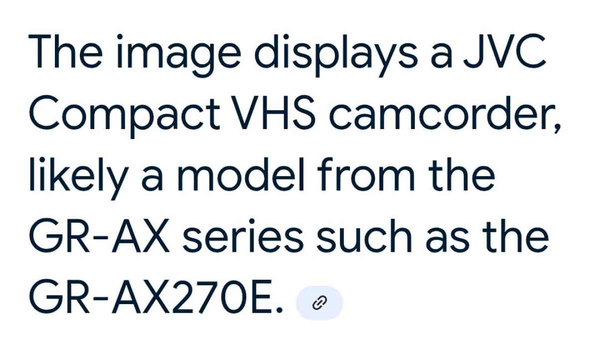 vintage JVC compact VHS camcorder GR AX series