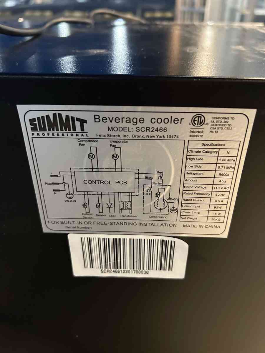 Summit beverage cooler