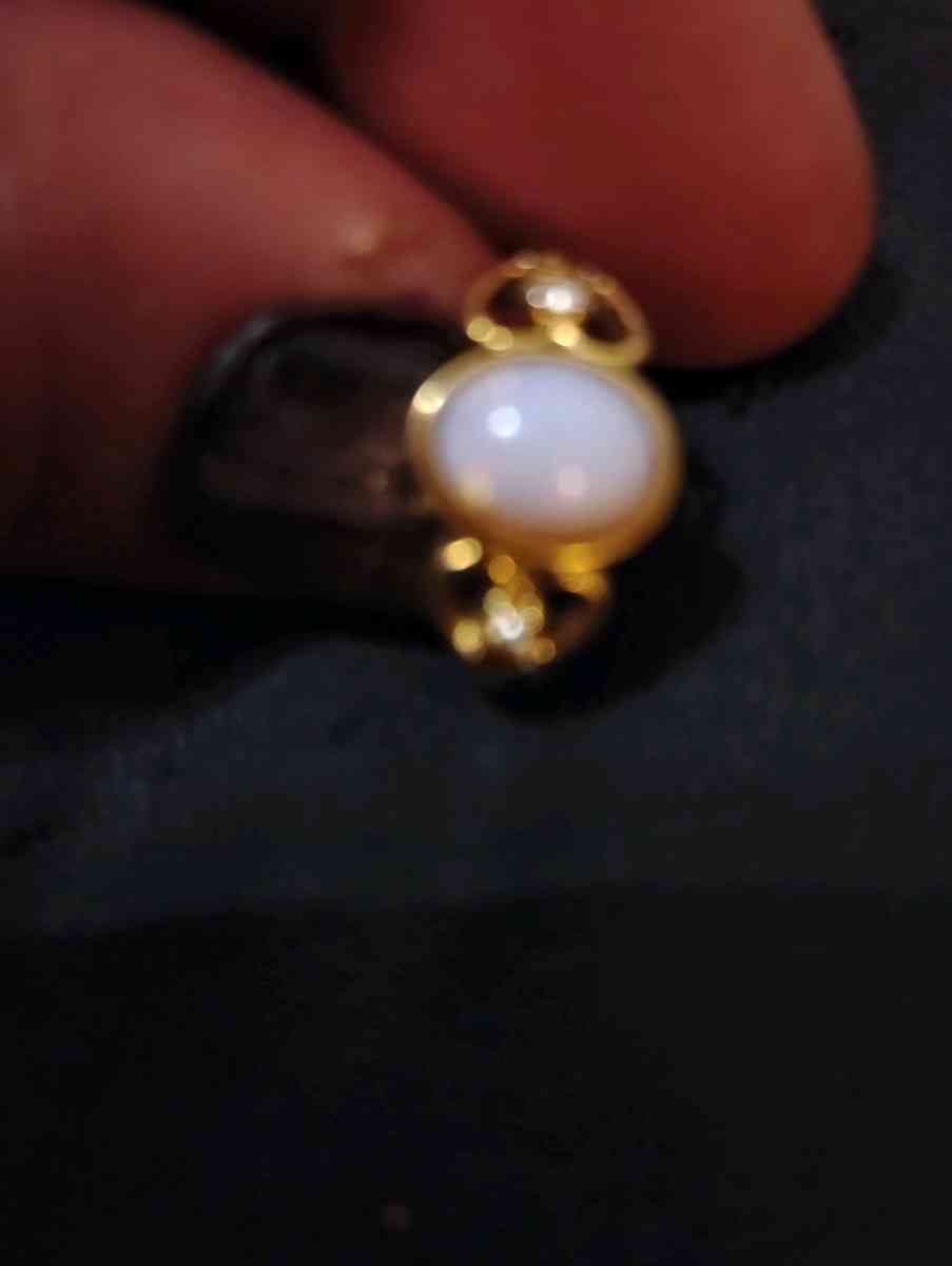 real opal ring gold womens pink stone - Camden, Michigan - FleaMarketBay
