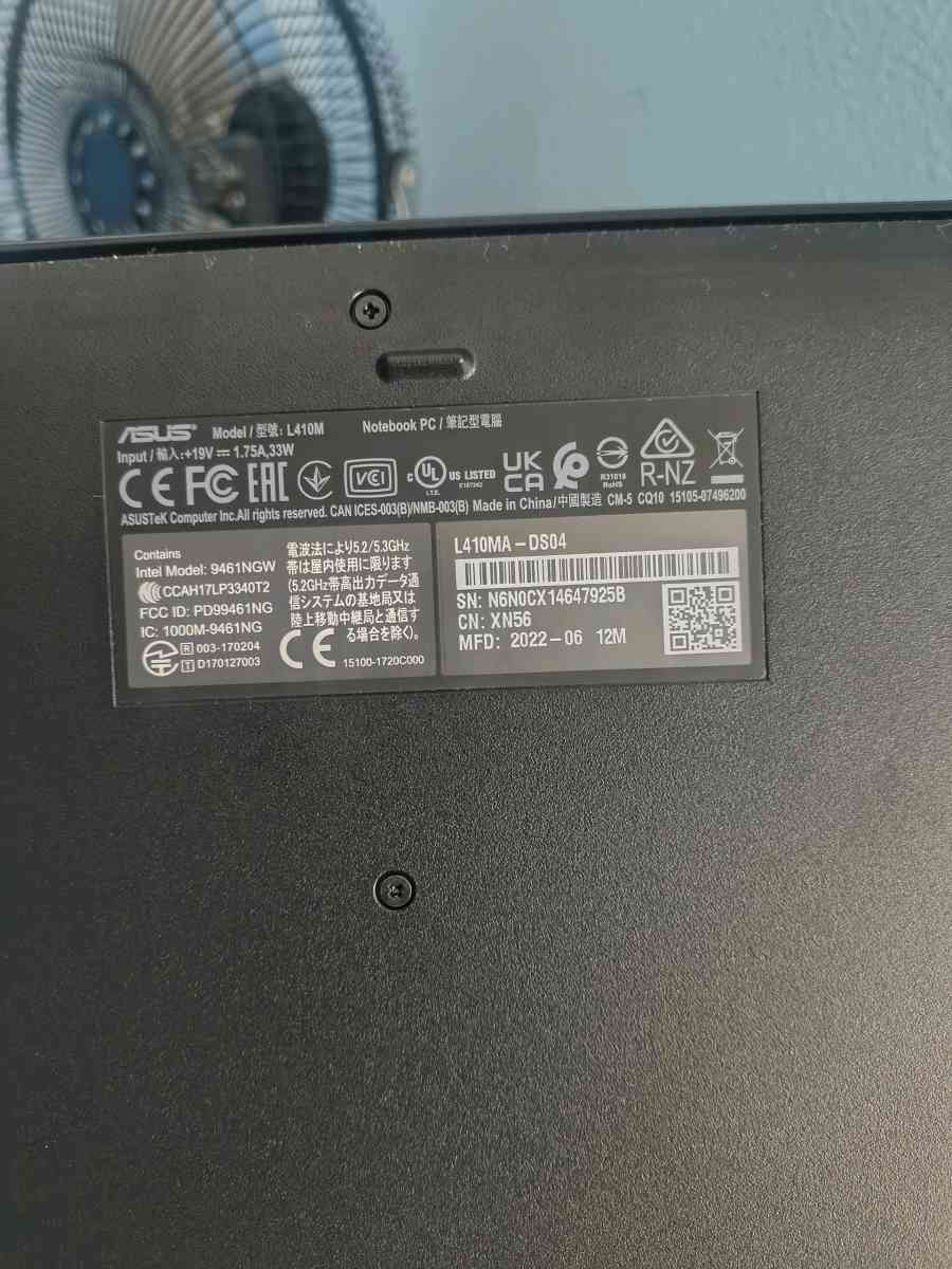 ASUS 14in FHD Laptop 4GB RAM 128GB SSD