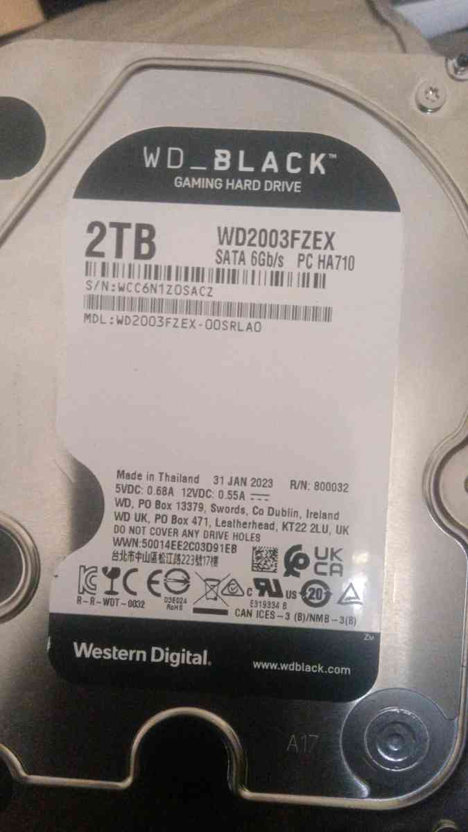 WD Black Gaming Hard Drive 2TB - Norfolk, Virginia - FleaMarketBay
