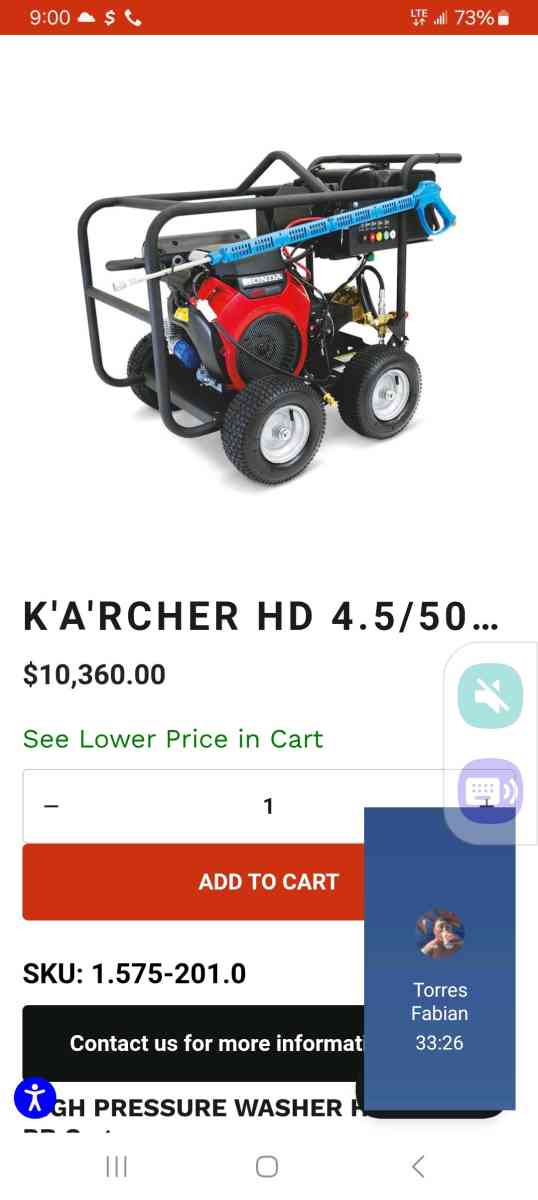 karcher honda gx690 5000 psi 45gpm