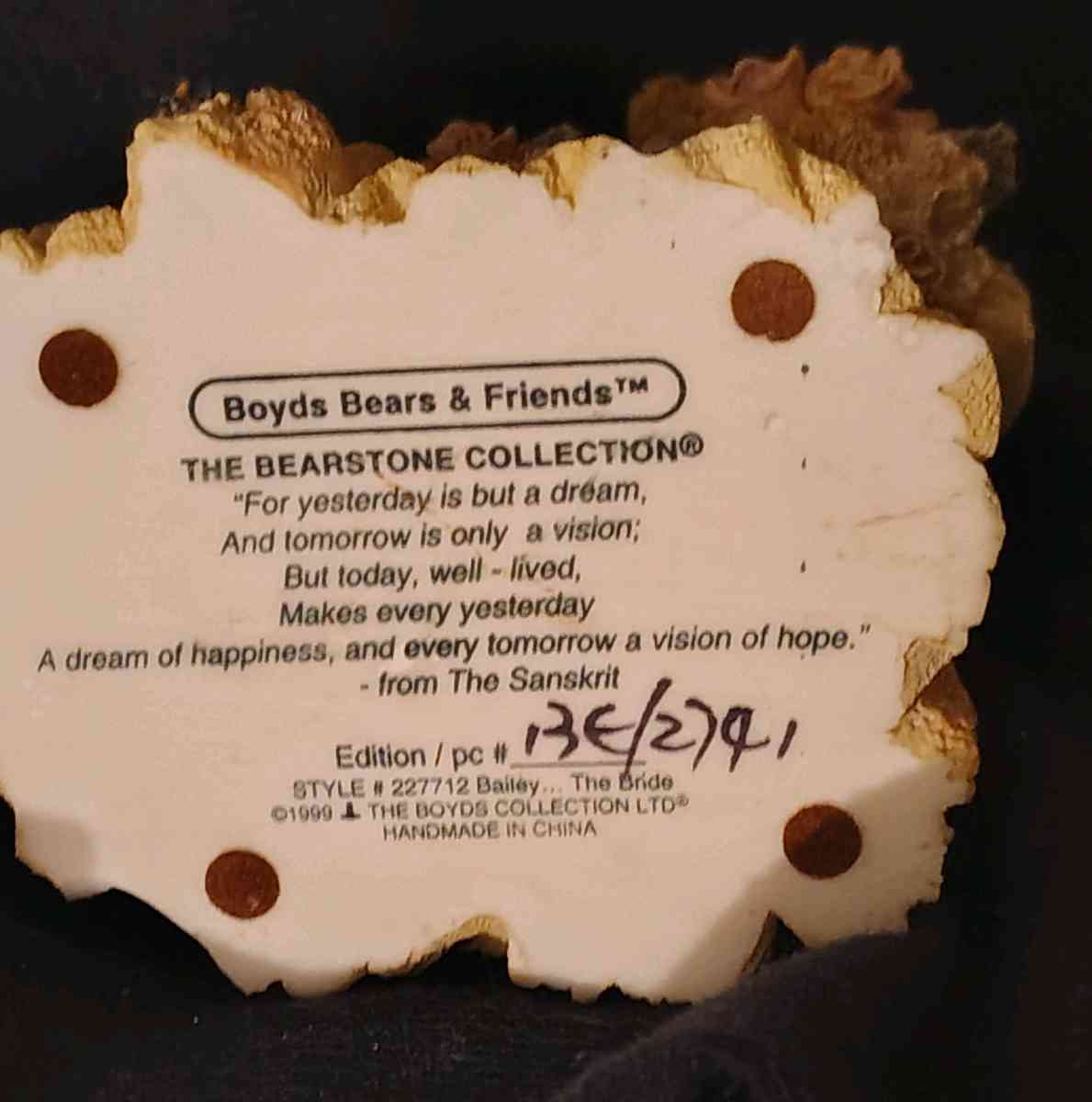 Boyd Bear and Friends Bride