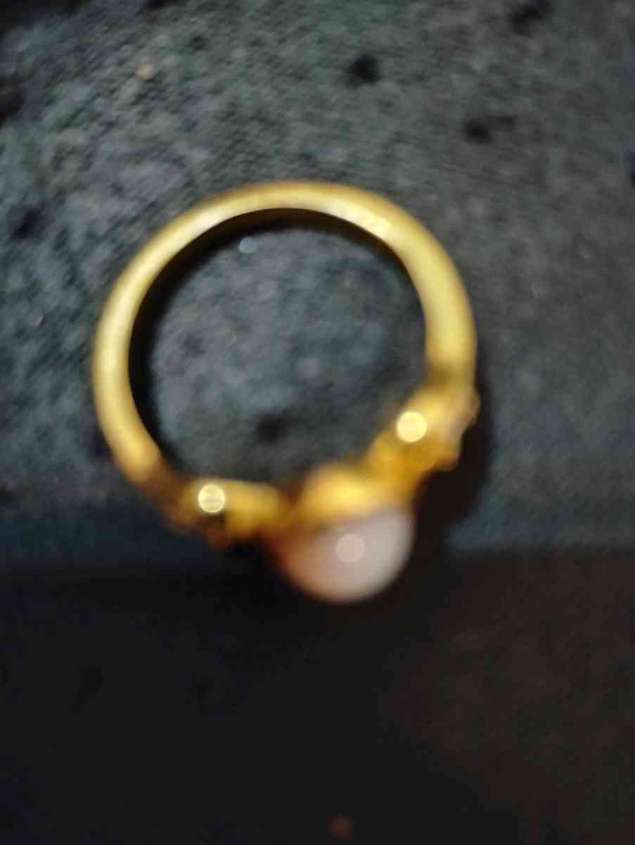 real opal ring gold womens pink stone - Camden, Michigan - FleaMarketBay