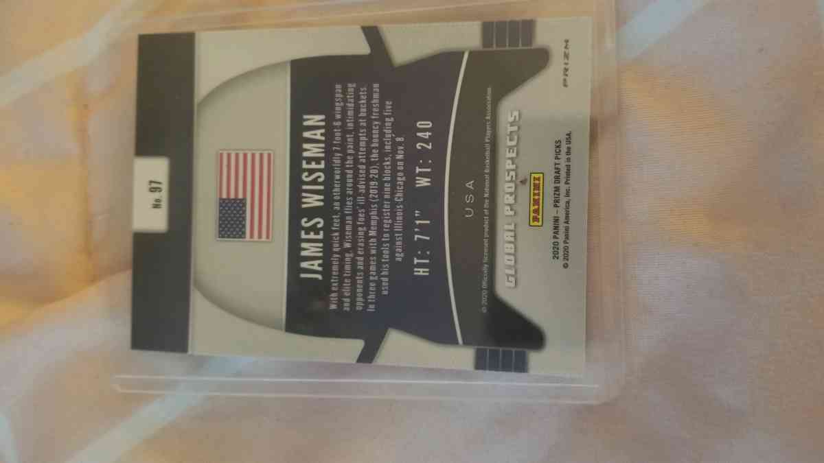 2020 Panini Prizm James Wiseman Rookie Cards