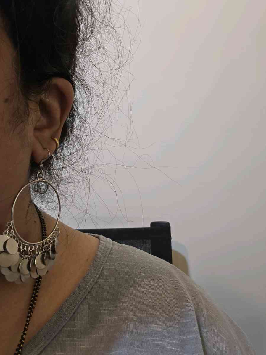 Oxidised Silver hoop earrings with silver coin accents festi