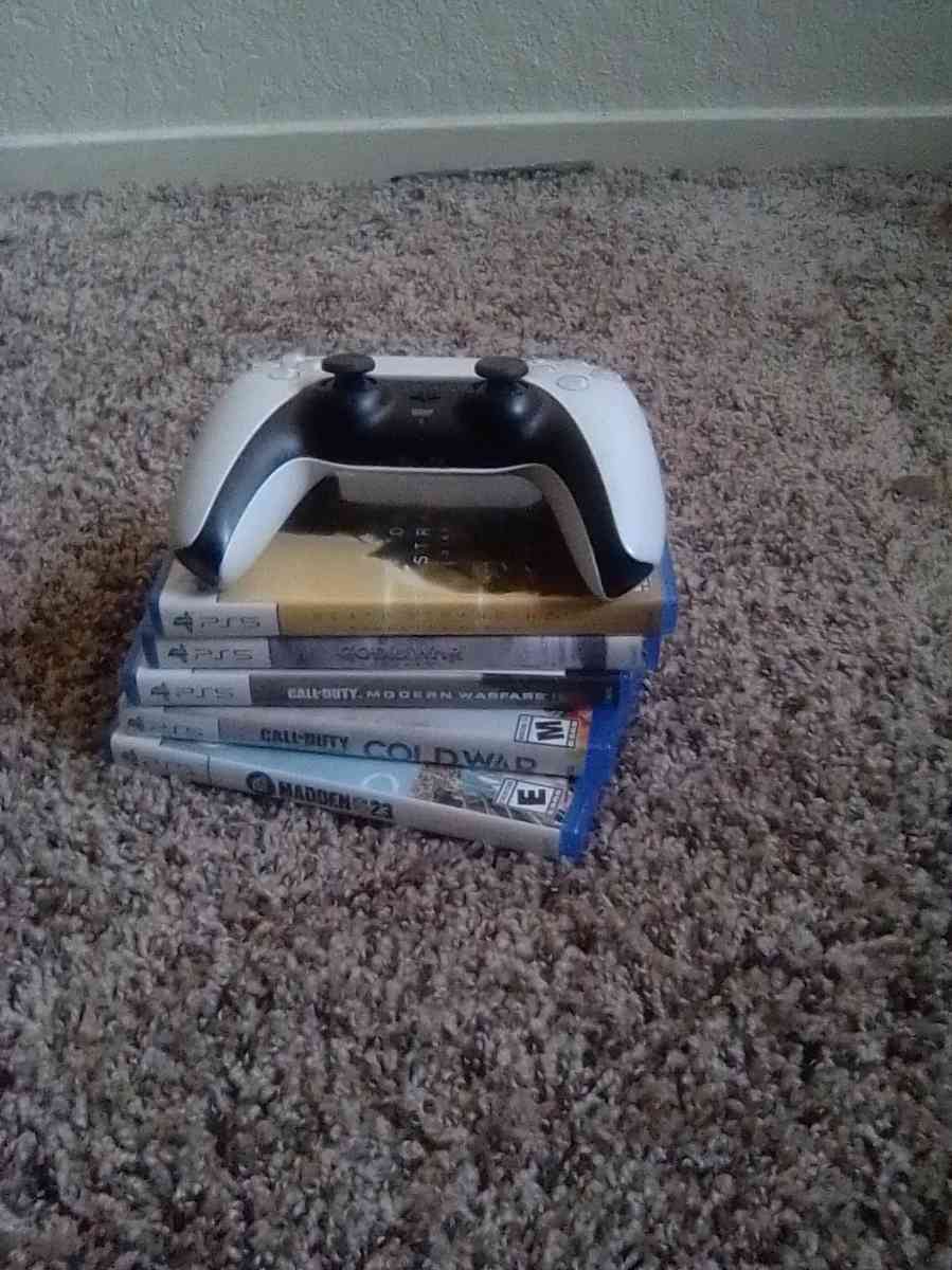 5 games for PS5  and one controller